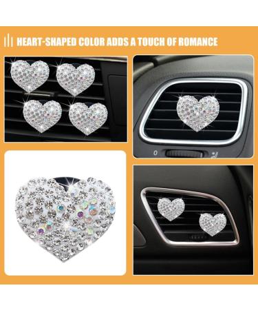 Buy SOLUSTRE Bling Heart Air Vent Clips - 2pcs Car Decoration & Freshener Accessories for Stylish Interior Decor - Buy Online on GoSupps.com