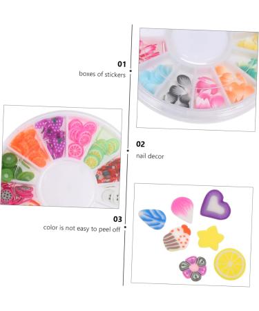8 Boxes Soft Pottery Polymer Fruit Slices Nail Accessories Charms Round Spacer Beads Jewels for Nails Nail Decorations Nail Art Accessories Diy Polymer Clay Scrapbook 3d Food Play - Buy Online on GoSupps.com