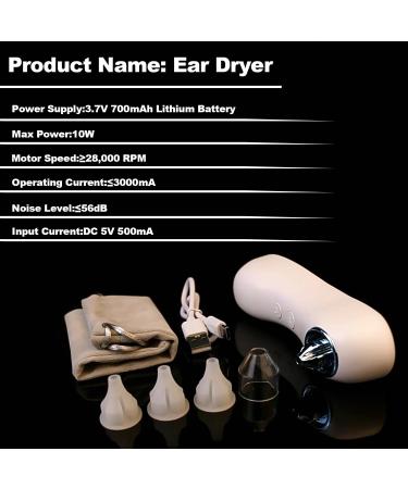 Ear Dryer for Swimmers & Kids Rechargeable Electric Ear Drying Device for Water Removal After Swimming or Shower Warm Air Blower for Wet Ears - Buy Online on GoSupps.com