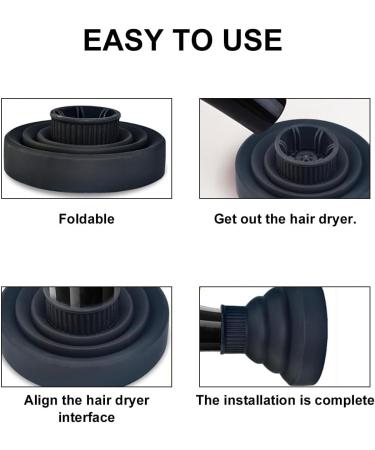 Cutiolly Universal hair diffuser hairdryer diffuser attachment for curly and naturally wavy hair professional hairdryer diffuser Black - Buy Online on GoSupps.com