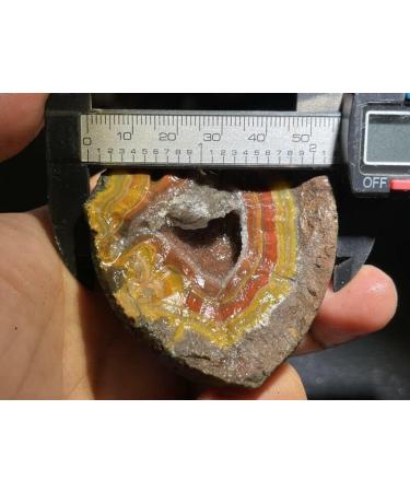 Natural Crystal Rough Red Battle Blood Agate Rough China Agate Crystal Achat Geode Specimen 170g RD45 - Buy Online on GoSupps.com