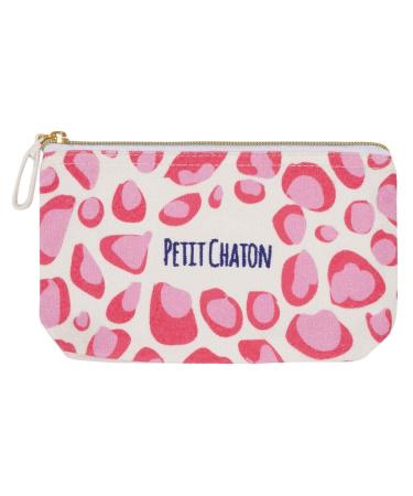 Draeger Paris - Cotton bag colorful printed - bag organizer/beauty bag - little kitten - 21 x 12 cm