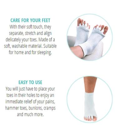 Bunion Relief Toe Socks 4 Pairs - Anti Bunion Health Socks with Toe Separators for Men and Women - Black - Buy Online on GoSupps.com