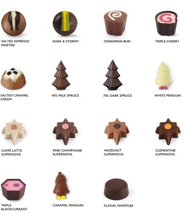 Hotel Chocolat - The Classic Christmas Sleekster - 28 chocolats classiques et de No l 320 g - Bo te chocolat - Cadeaux de No l - Buy Online on GoSupps.com