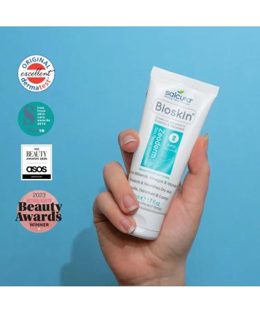 Salcura Natural Skin Therapy Bioskin Zeoderm Skin Repair Moisturiser Including Natural Ingredients Relieves Itchiness & Soothes Irritation Ideal For Severely Dry & Dehydrated Skin 50ml - Buy Online on GoSupps.com