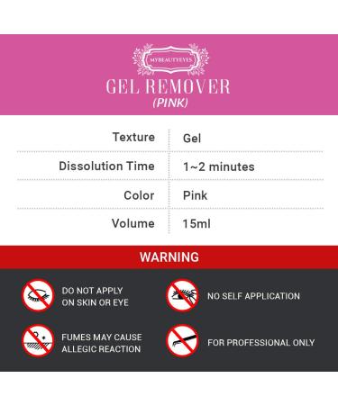 Gel Eyelash Extension Remover - Fast Dissolving Formula - 15ml (Pink) - Buy Online on GoSupps.com