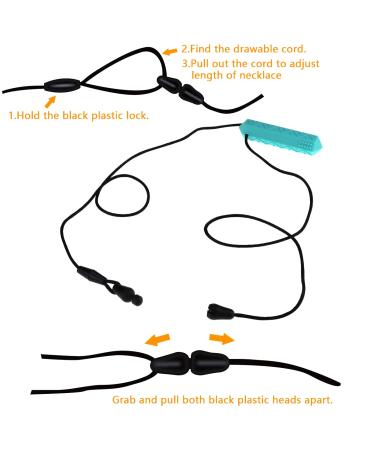 Sensory Chew Necklaces (4 Pack) for ADHD Autism Biting | BPA Free Silicone Chewelry Necklace (Color 2) - Buy Online on GoSupps.com