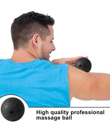 2 Pieces Fascia Massage Balls Set (8cm & 10cm) - Black Lacrosse Balls for Fascia Training & Pain Relief - Perfect for Muscle Recovery - Buy Online on GoSupps.com