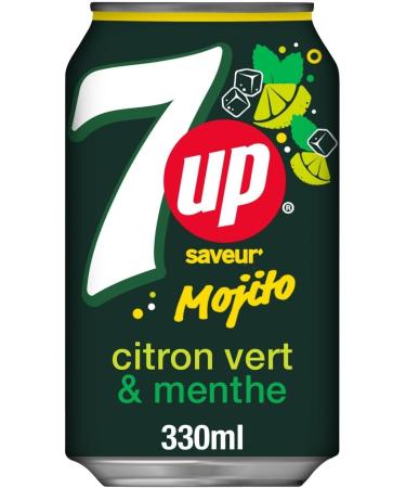 7UP Mojito Drink Soda Cans (24x330ml) Mint Lemon & Lime - Alcohol Free Use As Mixers Boxed Treatz - Buy Online on GoSupps.com