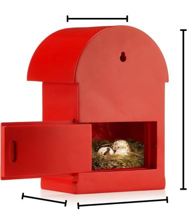 Wrenbury Post Box Birdhouse - Traditional Letterbox Design for Small Birds | Weather Resistant UV Resin | Ideal for Robins, Wrens, Finches, Blue Tits, and Sparrows - Buy Online on GoSupps.com