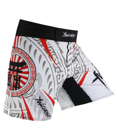 MMA Shorts for Men Fight Grappling Shorts Mens BJJ Shorts for Men No Gi Mid Thigh X-Large Yw-dk3