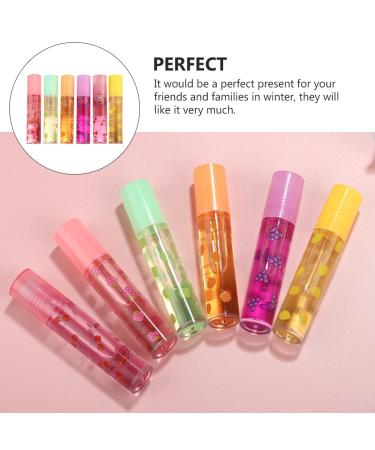 Uonlytech 6 Pcs Fruit Lip Balm Set | Lip Gloss Lipstick & Roller Oil | Natural Fruit Essence for Glossy Lips - Buy Online on GoSupps.com