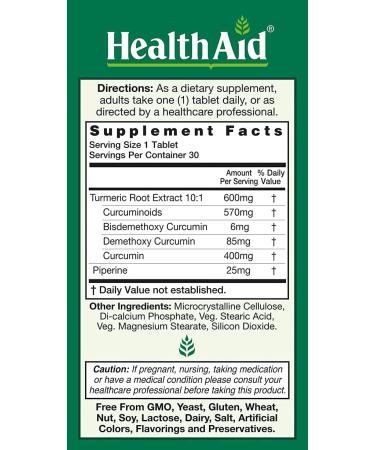 Curcumin 3 600mg Once Daily Tablets with Piperine for Optimum Absorption - 30ct - Buy Online on GoSupps.com