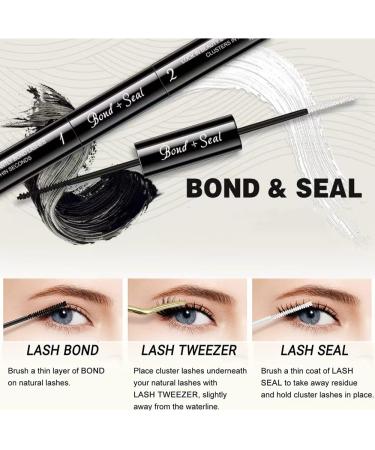 Lash Bond and Seal Individual Lash Glue for Clusters - Strong Hold Adhesive for DIY Eyelash Extensions - Waterproof Formula - 48-72 Hours Wear - Buy Online on GoSupps.com