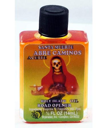 1 PIECE BRYBRADAN HOLY DEATH ROAD OPENER SPIRITUAL OIL SANTA MUERTE ABRE CAMINOS ACEITE ESPIRITUAL 1/2 FL OZ 14.7ML HOLY DEATH ROAD OPENER 0.5 Fl Oz (Pack of 1)