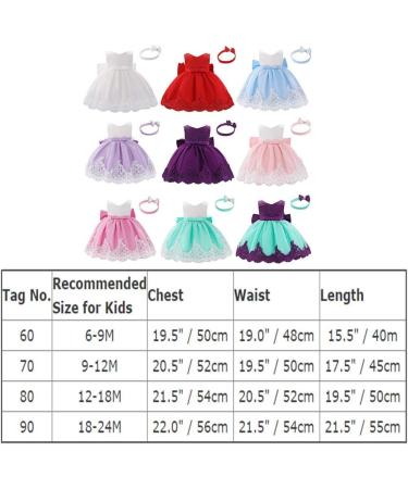 FYMNSI Baby Girl Baptism Christening Dress with Headband | Formal Party Birthday Pageant Wedding Bridesmaid Tutu Princess Christmas Gown | Violet, 12-18 Months - Buy Online on GoSupps.com