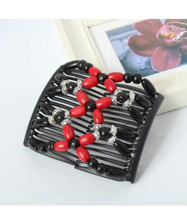 JUSTFOX - Trendy African Wooden Hair Clip & Comb | Butterfly Flower Design | Perfect for All Hair Types - Buy Online on GoSupps.com