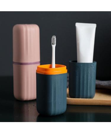 DIGJOBK Portable Toothbrush Cup & Toothpaste Holder - Blue Gargle Storage Box for Travel | Best eCommerce for International Shipping - Buy Online on GoSupps.com