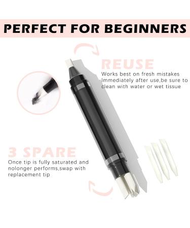 HOSAILY 2Pcs Makeup Remover Pen - Quick Fix Makeup Cleanser & Corrector for Eyes Lips & Face | Includes 3 Replacement Heads | International Shipping Available - Buy Online on GoSupps.com