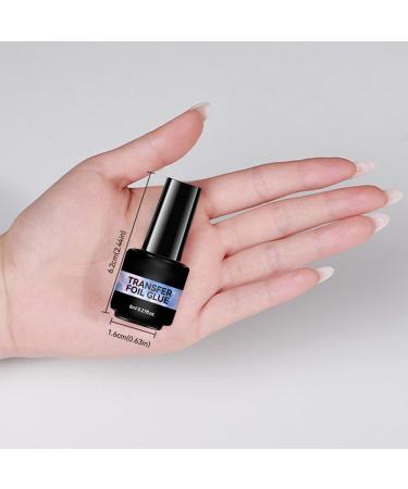 Nail Foil Glue | 8ml Strong Adhesion Transparent Gel Requires a UV Lamp | Ideal for Home Care and Decorative Nail Art - Buy Online on GoSupps.com