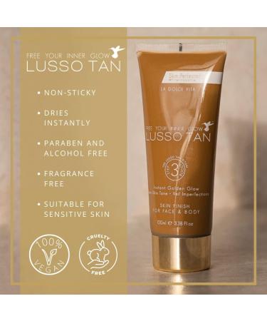 Lusso Tan Skin Perfector for Face and Body 100ml Organic Vegan and Cruelty-Free Self-Tan Instant Glow. Covers Blemishes and Instant-drying. Streak-free flawless finish. - Buy Online on GoSupps.com