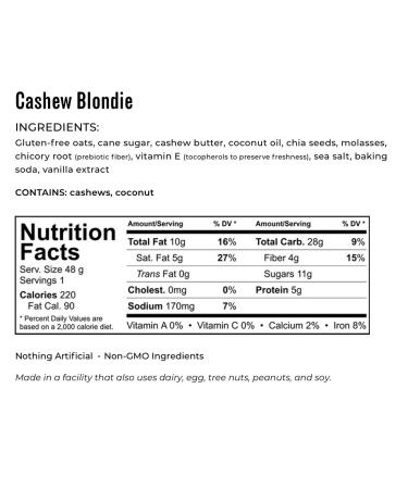 Kakookies Cashew Blondie Cookies - Soft-Baked, Plant-Based, Dairy-Free, Gluten-Free, Vegan (12 count) - Buy Online on GoSupps.com