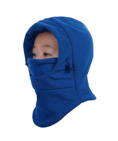 VSrei Unisex Kinder Winter hat Boys Girls Hoods 5 in 1 hat with warm scarf ski outdoor sports winter slip hat Cap 2-15 years (light blue)