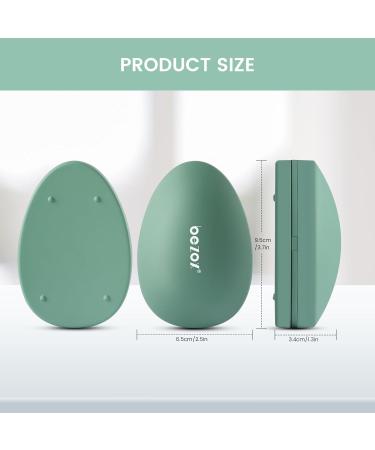 BEZOX Nano Glass Foot File Callus Remover - Gentle Pumice Stone & Portable Pedi Egg for Effective Foot Care - Green - Buy Online on GoSupps.com