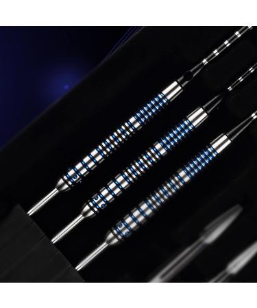 Formula 90% Tungsten Darts Set - 21g/22g/23g/24g Steel Tip with Aluminum Shafts and Dart Sharpener | Premium Tungsten Steel Tip Darts - Complete Metal Tip Set - Buy Online on GoSupps.com