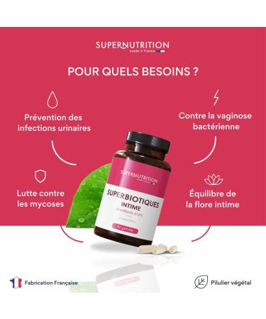 Supernutrition Superbiotics Intimate Flora Lactic ferments 5 natural strains grown in France 60 DRcaps gastroresistant capsules - Buy Online on GoSupps.com