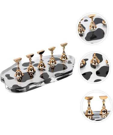 Healeved Cow Base Toe Nail Painting Stand Practice Stand Nail Showing Stand Magnetic Mount Nail Polish Stand Nail Tools U as Postizas Decoradas Magnetic Tool Cosmetic Practice Tools Gilded - Buy Online on GoSupps.com