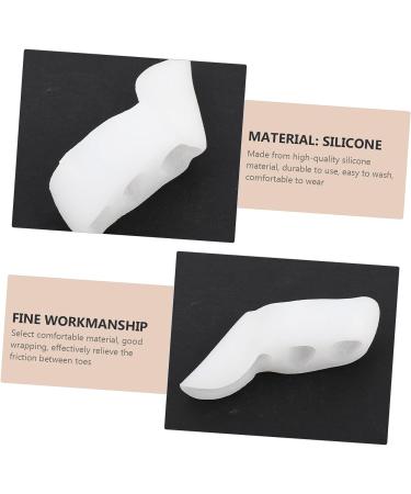 Silicone Toe Stretchers & Protectors Set - 24 pcs Bunion Guard & Separator Armor for Bunions & Bunionettes - White & Pinky Small Toe Separators by Skinx (6x2x0.6cm) - Buy Online on GoSupps.com