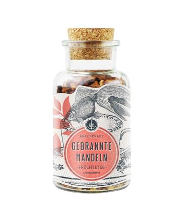 Ankerkraut Ankerkraut Mixture of burnt almonds fruit tea loose leaf tea 155 g in a cork glass.