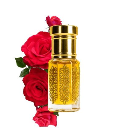 P.remium Rose Attar - Pure Natural Rose Essential Oil (6ml) | Concentrated Floral Fragrance for Perfume Aromatherapy & Beauty Long Lasting for Women Travel Size pure Fragrance Attar