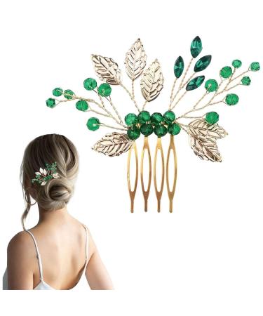 Black Rhinestone Bridal Hair Comb Vintage Onyx Teardrop Small Headpiece Crystal Decorative Wedding Hair Combs Bridal Side Combs Accessories for Women