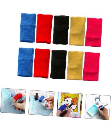 FRCOLOR 20 Pcs Finger Cots - Diamond Picture Finger Covers & Embroidery Tools for Kids | Assorted Colors | 4.5x2.5cm - Buy Online on GoSupps.com