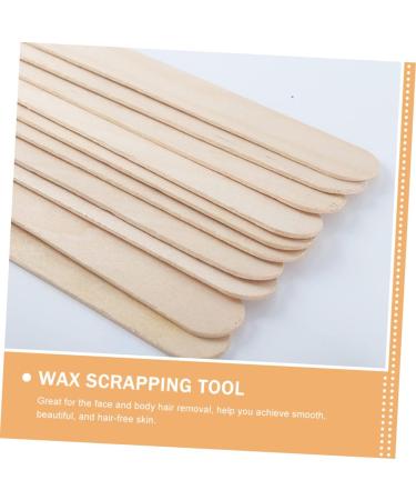 Minkissy 300 STK Waxed Wooden Sticks - Nose Wax Tools & Crafting Set for Kids | Wooden Wax Spatula & Stick Accessories - Buy Online on GoSupps.com