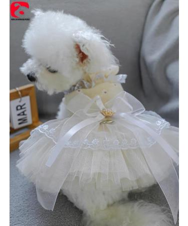 BT Bear Smally Douch Clied - Puppy Skirt Bow Princess Dress & Tutu Rock for Small Dogs & Cats - Size XL Apricot - Buy Online on GoSupps.com