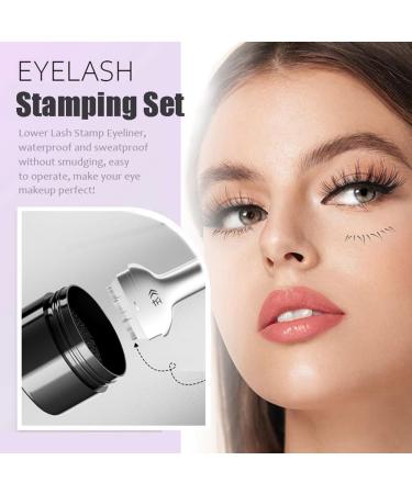 Lower Lash Stamp Silicone Eyelash Stamp 2-In-1 Waterproof Eyeliner & Lower Eyelash Stamp Silicone Eyelash Stamp Lower Lash Stamp with Ink Lower Eyelash Stamps Quick Eye Makeup Tool (1Pcs) - Buy Online on GoSupps.com