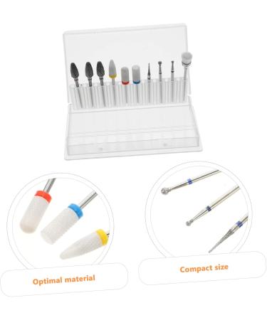 FRCOLOR Drill grinding head nail grinding bits pedicure drill bits nail drill tips extension nail driller manicure nail diamond bits Tungsten steel alloy to rotate Acrylic drill to 9.3x6cm - Buy Online on GoSupps.com