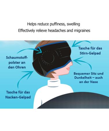 Comfortable Ice Eye Mask for Sleeping with Ear Plugs - Nap Blindfold - Buy Online on GoSupps.com