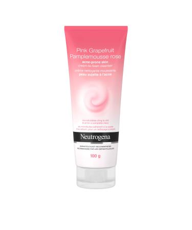 Neutrogena Pink Grapefruit Cream-to-Foam Facial Cleanser for Acne Prone Skin 100 g Cleanser (Cream-To-Foam)