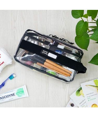 Rough Enough Clear Cosmetic Bag | TSA Approved Toiletry Organizer with Zipper Pockets & Handle - Buy Online on GoSupps.com