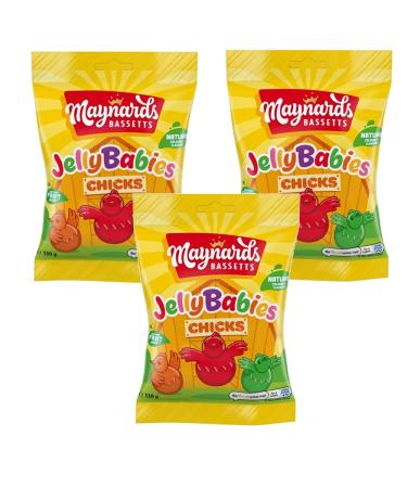 Maynards Bassetts Jelly Babies Chicks Bag 03 x 130g | Easter Gift packs