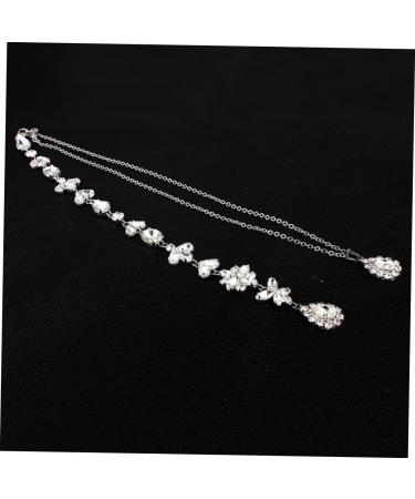 OATIPHO Zirconia Necklace Crystal Necklace Pearls Necklace Crystal Back Necklace Wedding Necklace Pendant Prom Miss Birthstone - Buy Online on GoSupps.com