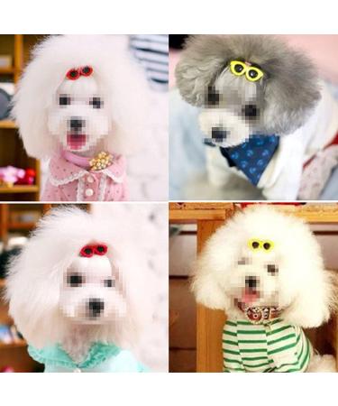 12 Pcs Pet Hair Clips Heart Sunglass Shaped Alligator Hair Clips Hair Barrettes Hair Accessories for Small Dog Cat Puppy (Color Random) - Buy Online on GoSupps.com