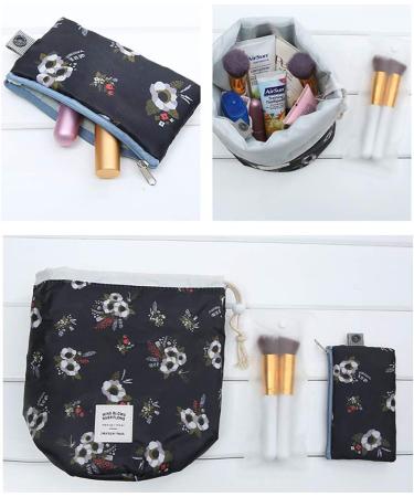 Hedume Set of 6 Travel Makeup Bags with Jewelry Pocket - Waterproof Cosmetic Organizer - Buy Online on GoSupps.com