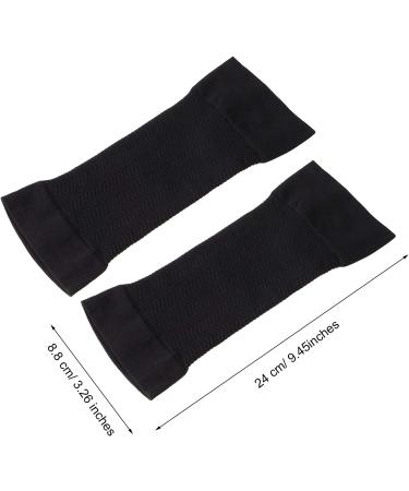 4 Pairs Slimming Arm Sleeves for Women - Compression Arm Shapers for Fitness & Weight Loss (Black) - Buy Online on GoSupps.com