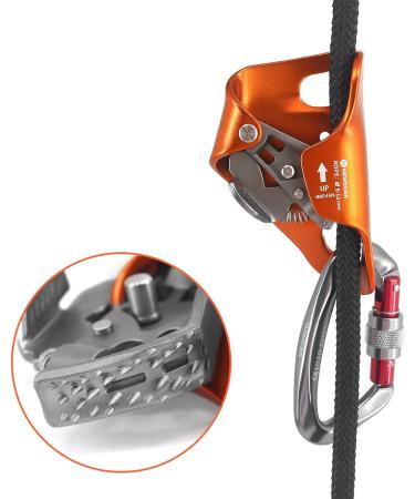 Newdoar CE-Certified Climbing Breast Ascender | Vertical Cable Climbing Equipment for 8-13mm Rope - Perfect for Tree Climbing and Climbing Enthusiasts - Buy Online on GoSupps.com