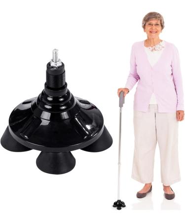 Heavy-Duty Rubber Quad Base Standing Anti-Skid Stable Four-Point Crutch Tip Rubber Four-Legged Crutch Foot Pad for Walking Crutch Fovolat - Buy Online on GoSupps.com